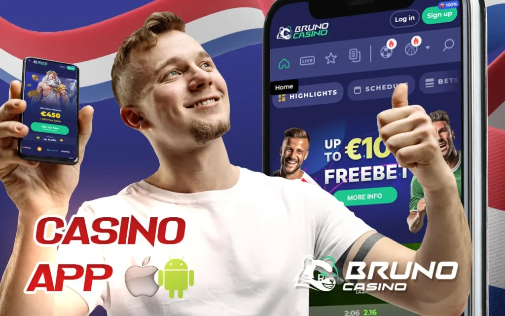 Probeer de Bruno Casino NL mobiele app