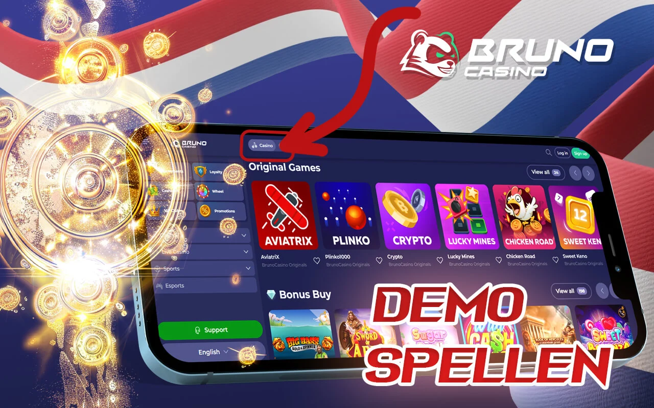 Demoversies van spellen die zonder registratie te spelen zijn bij Bruno Casino NL